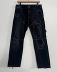 Telfar Straight Leg Jean Distressed Black
