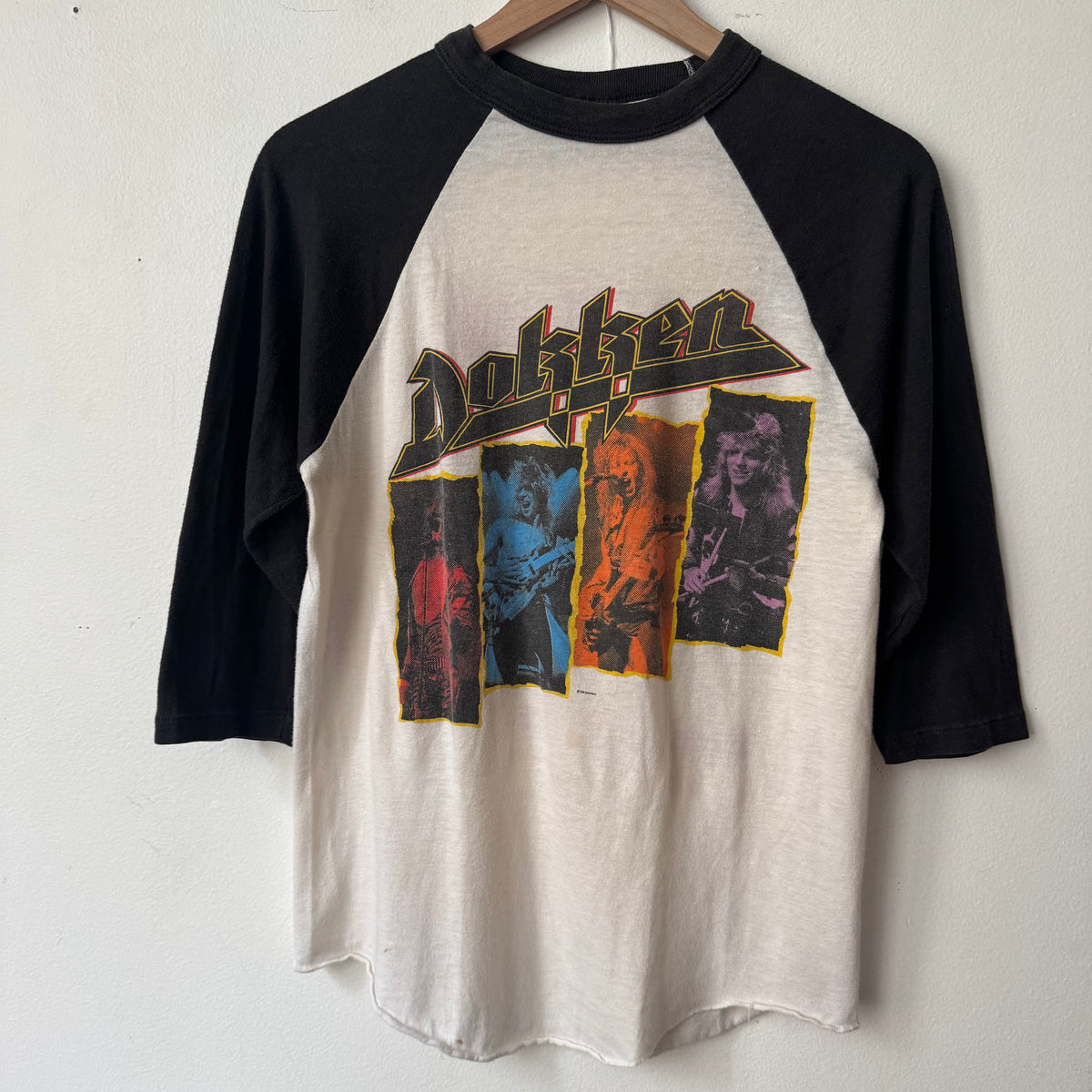 1986 Dokken Rockin American Concert Basebell Tee
