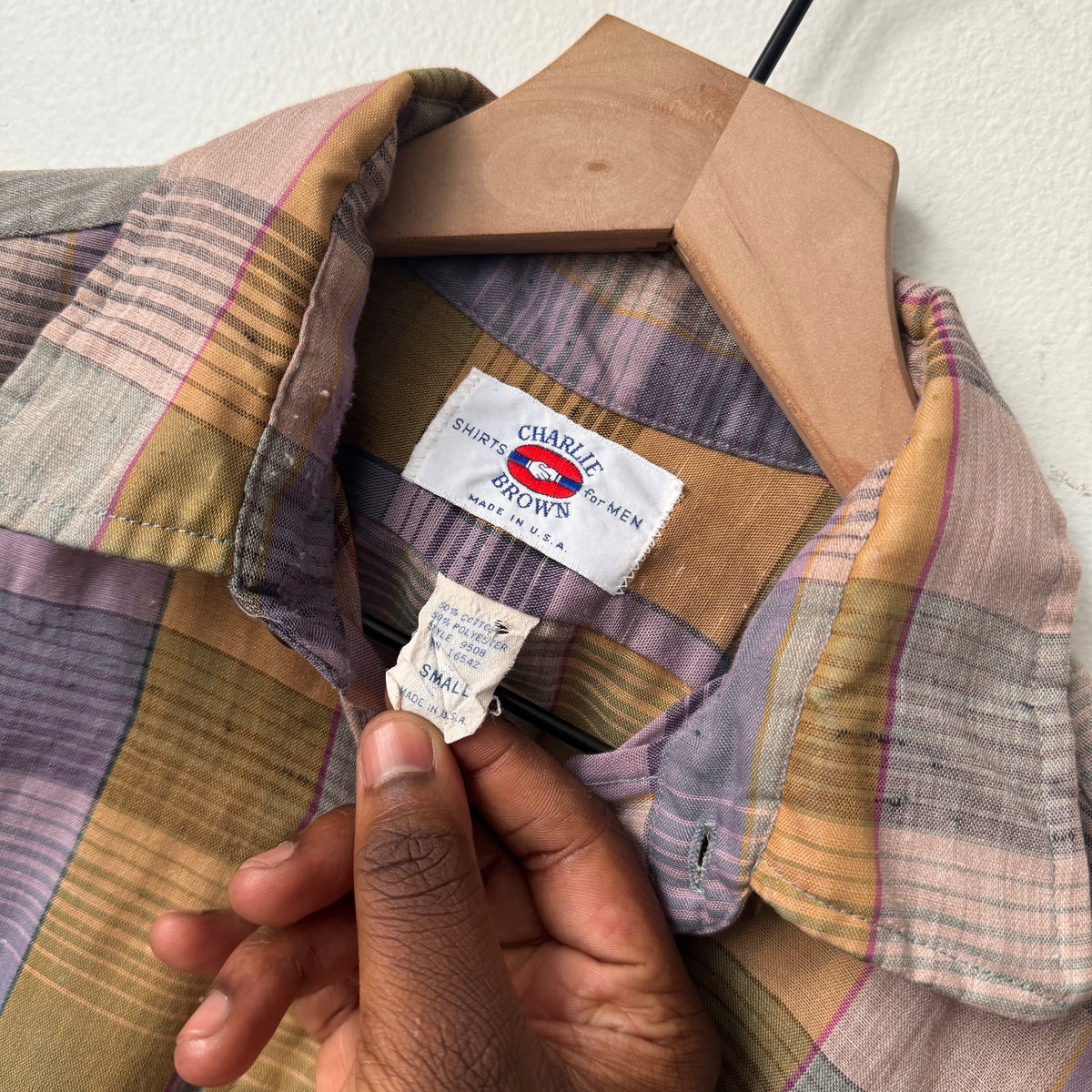 70s Charlie Brown Multicolor Flannel (Made In USA)