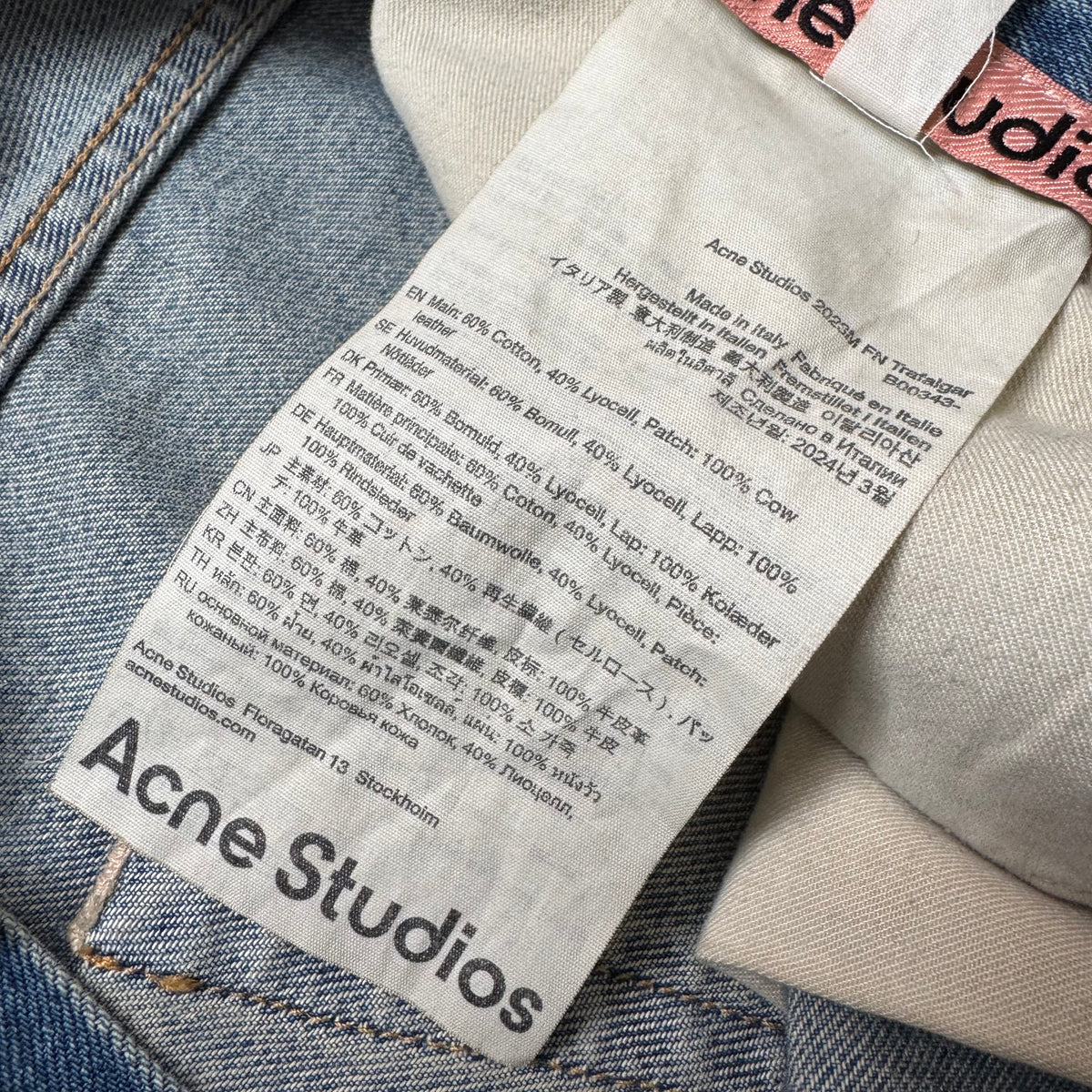 Acne Studios 2023M Paint Splatter Denim
