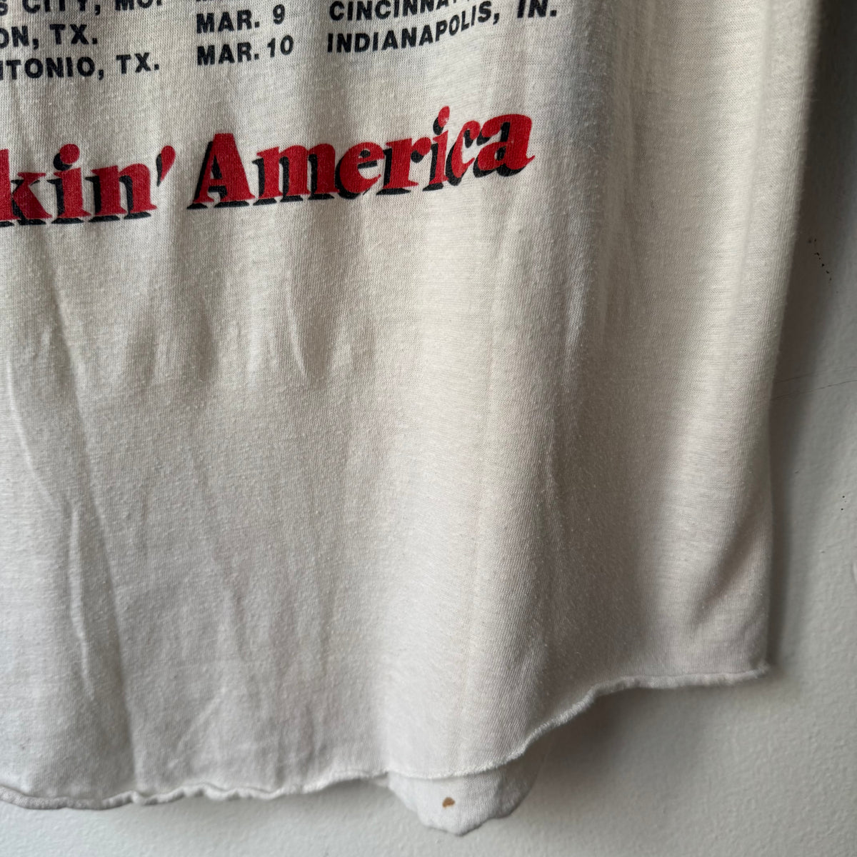 1986 Dokken Rockin American Concert Basebell Tee