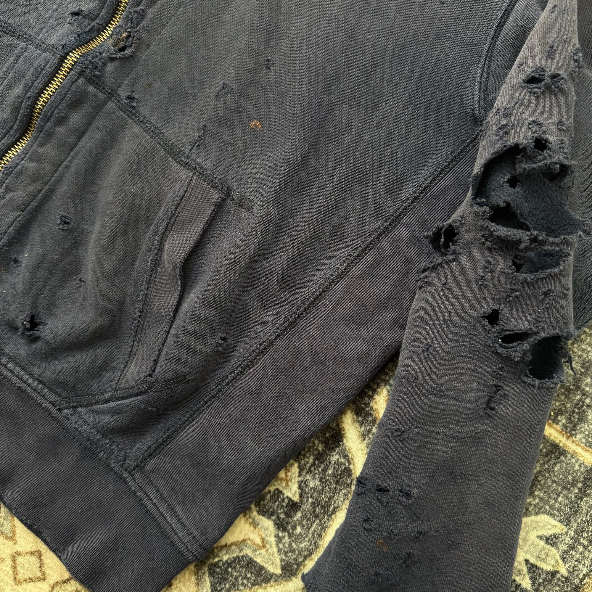 Y2k Ralph Lauren Distressed Hoodie