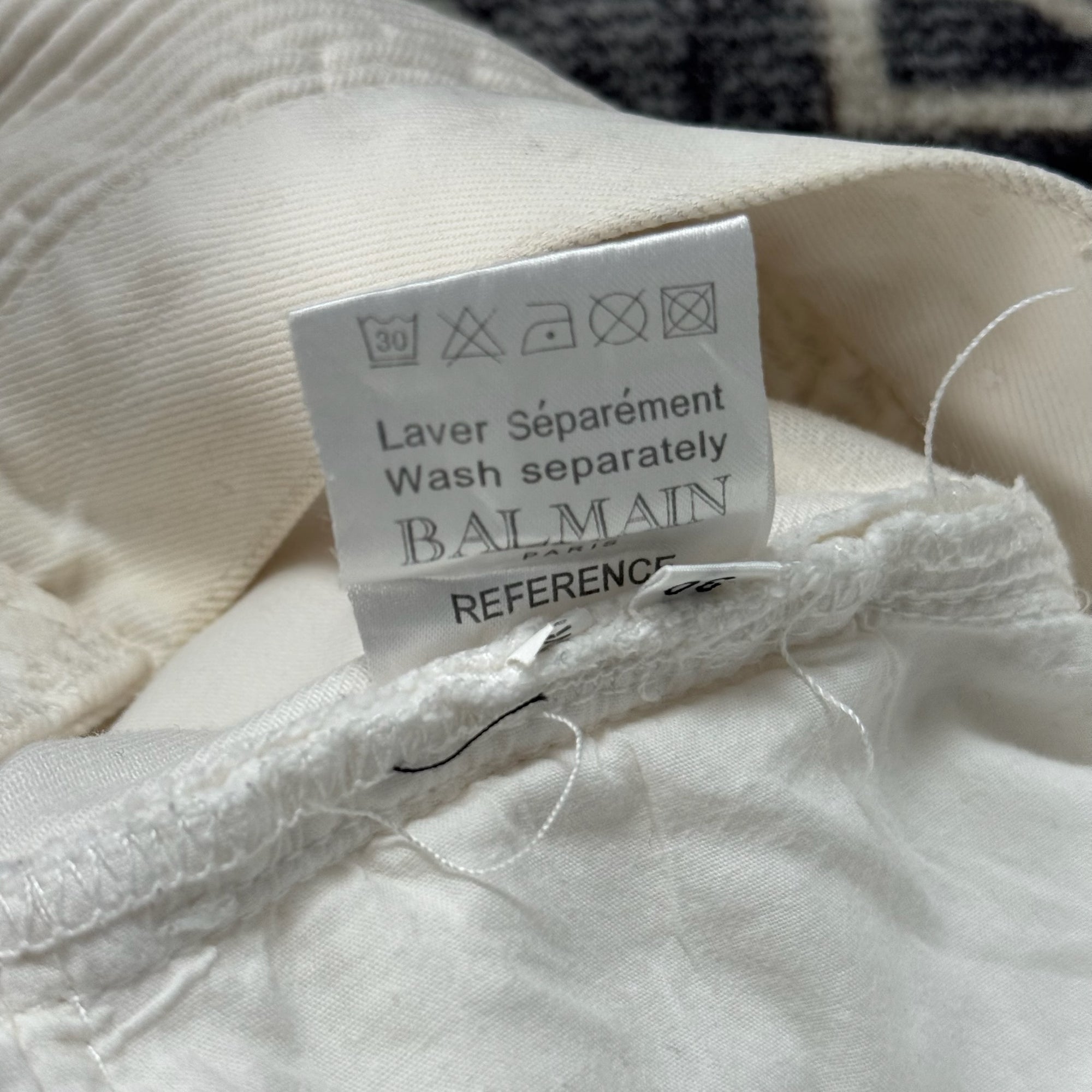White Balmain Biker Denim