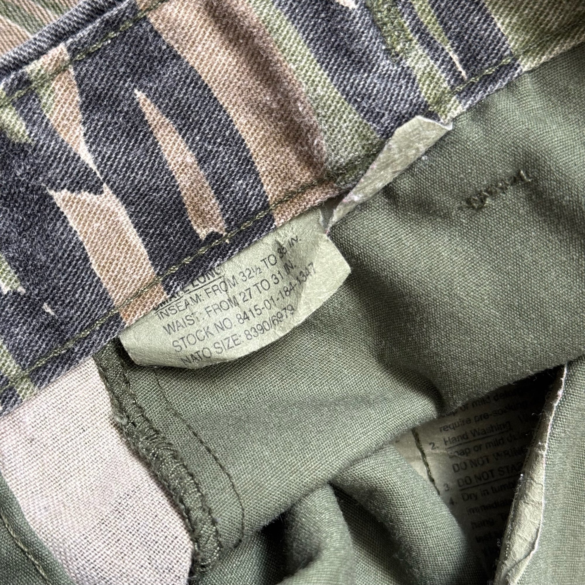 1990s Tiger Camo Military Cargo Pants