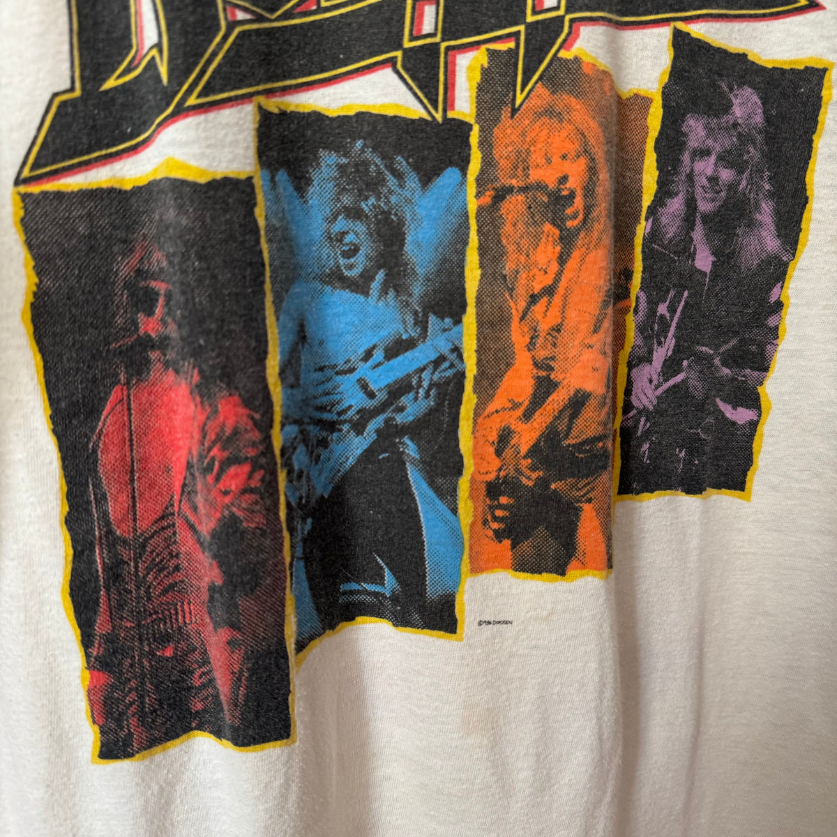 1986 Dokken Rockin American Concert Basebell Tee