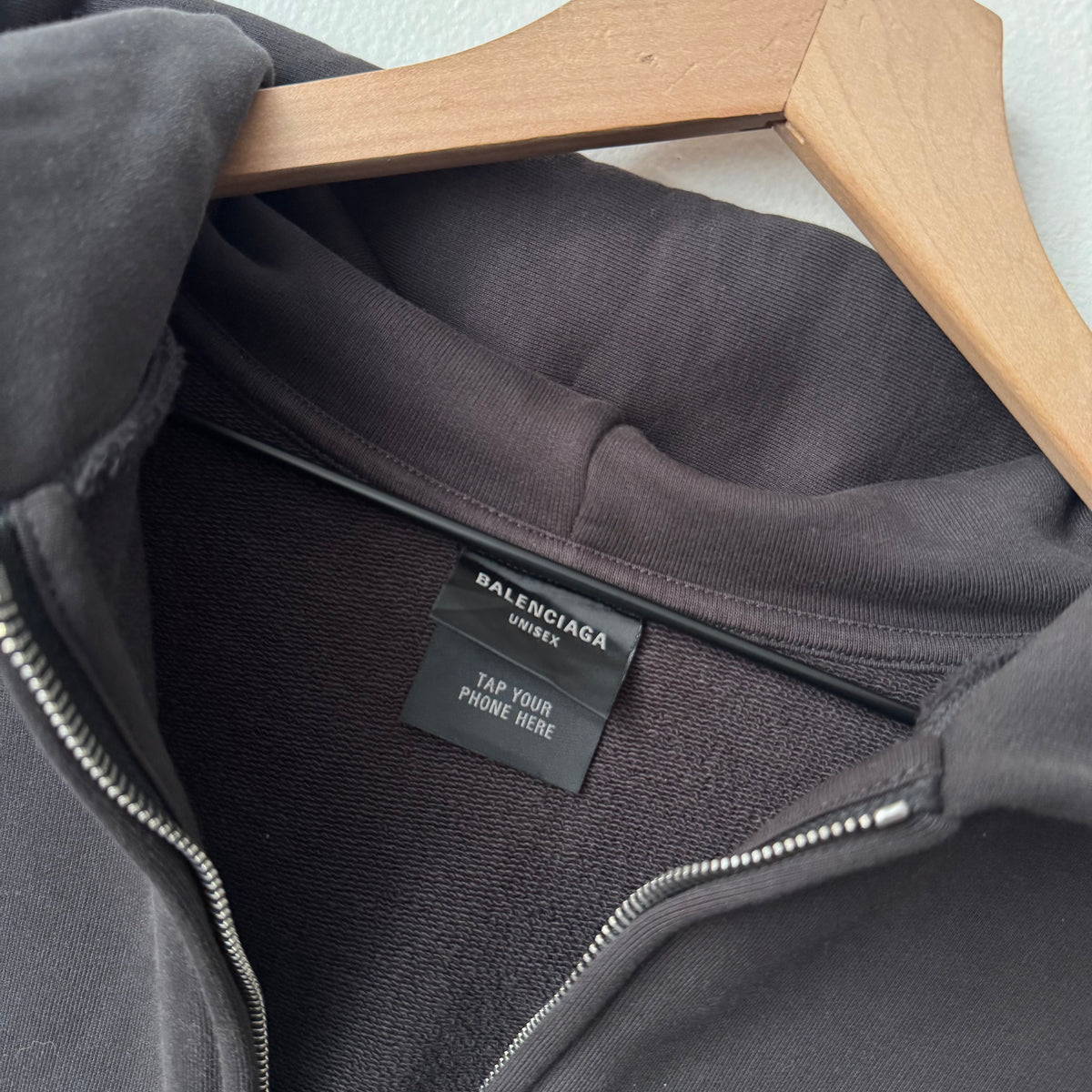 Balenciaga Ebay Black Zip-Up Hoodie