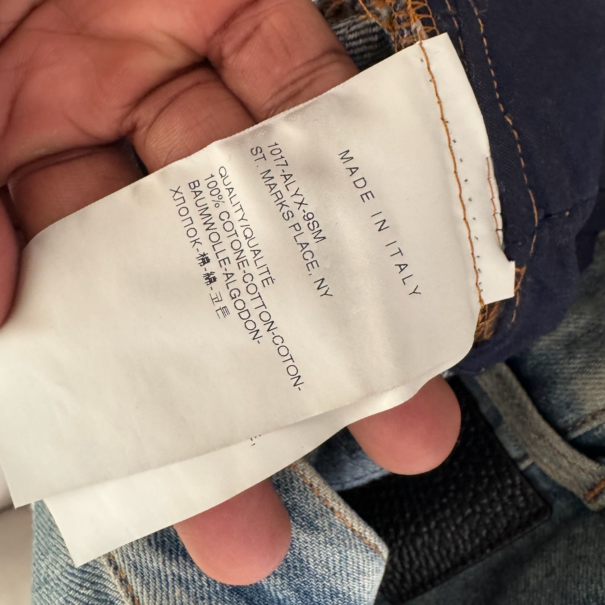 1017 ALYX 9SM x Blackmeans Distressed Denim