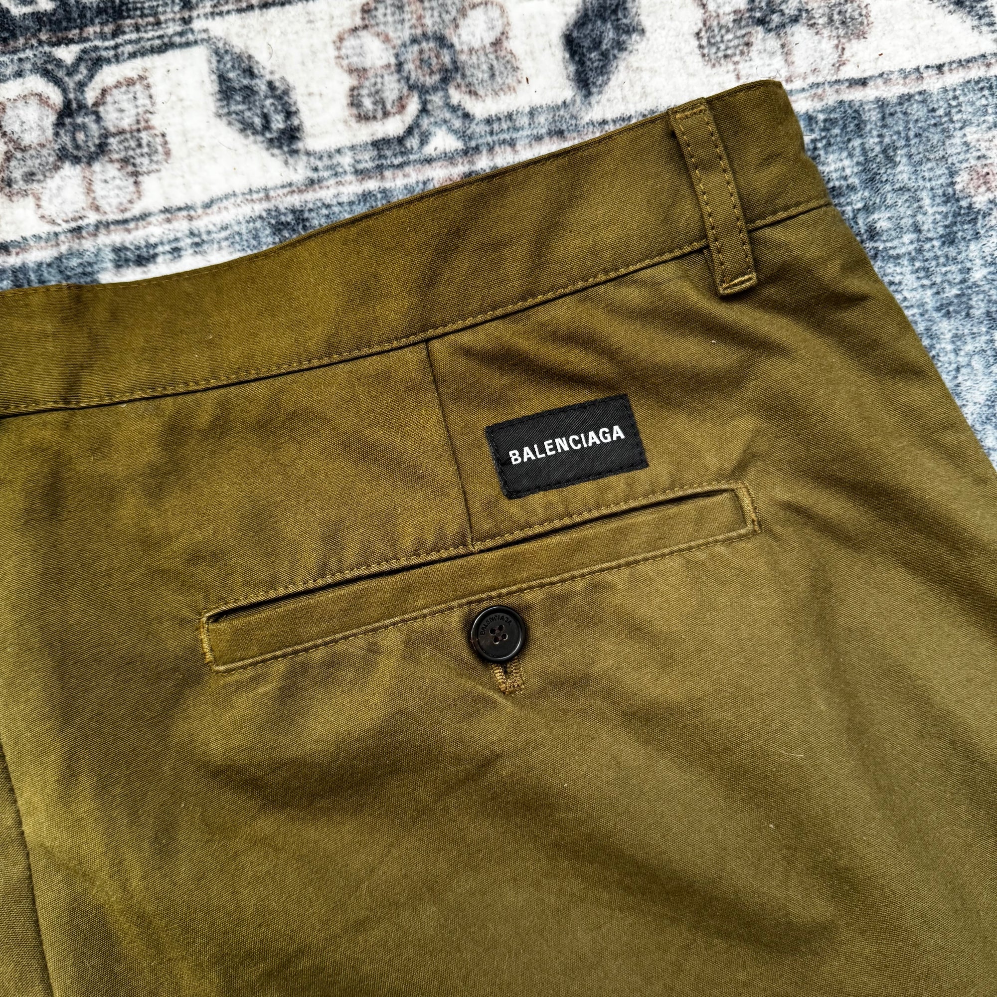 Balenciaga Green Wide Leg Trousers Winter 17