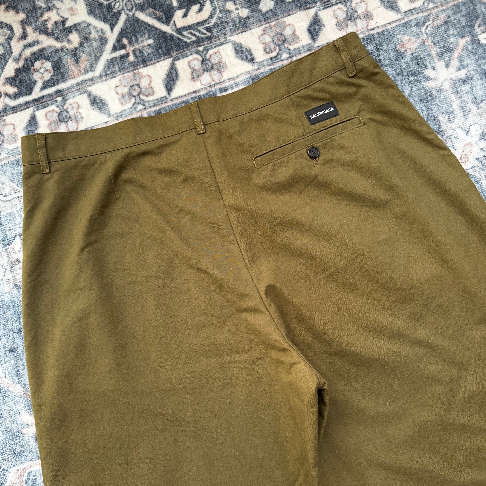 Balenciaga Green Wide Leg Trousers Winter 17