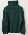 Acne Studios Half-Zip Ribbed Sweater in Forest Green