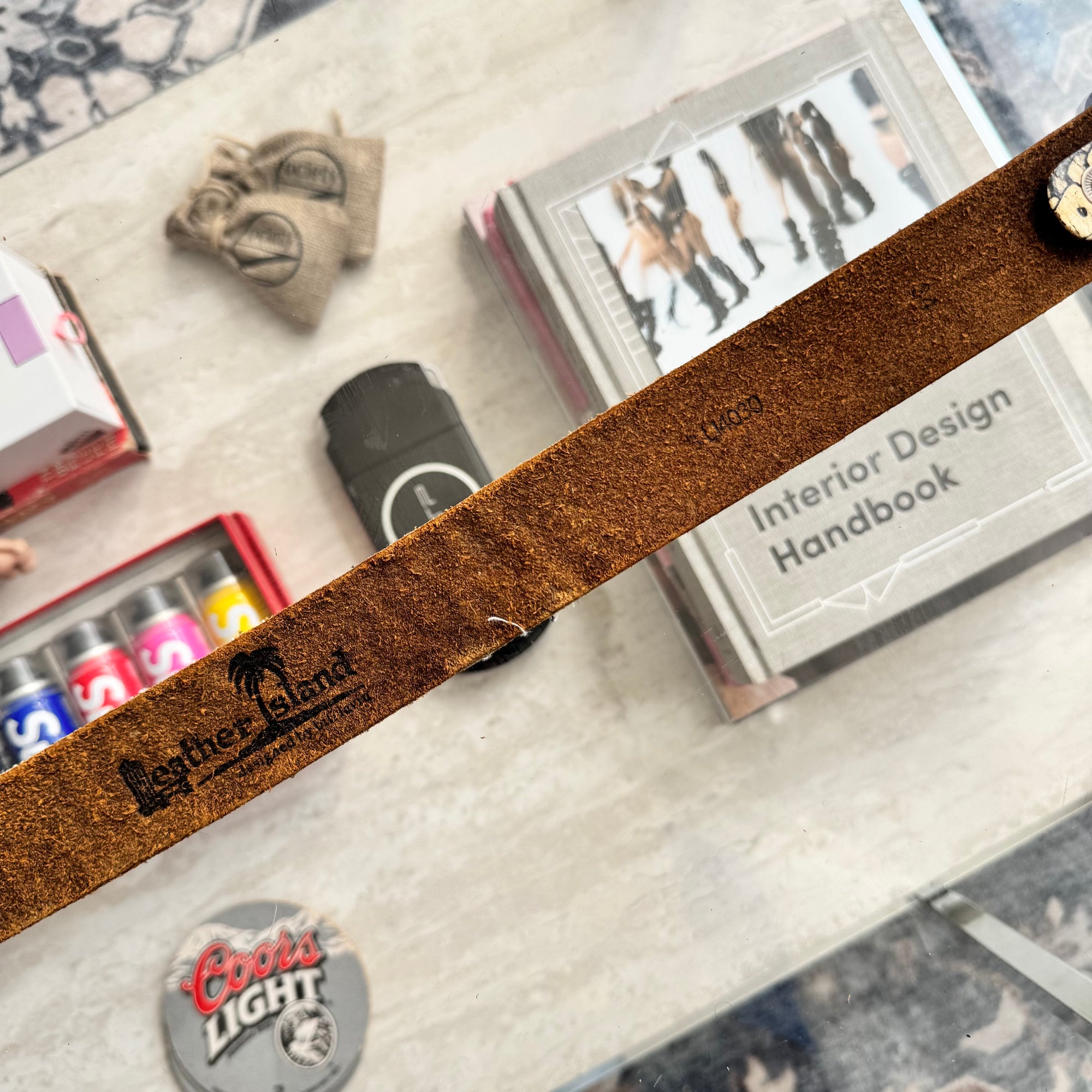 Vintage Leather Island Rock &amp; Roll Belt