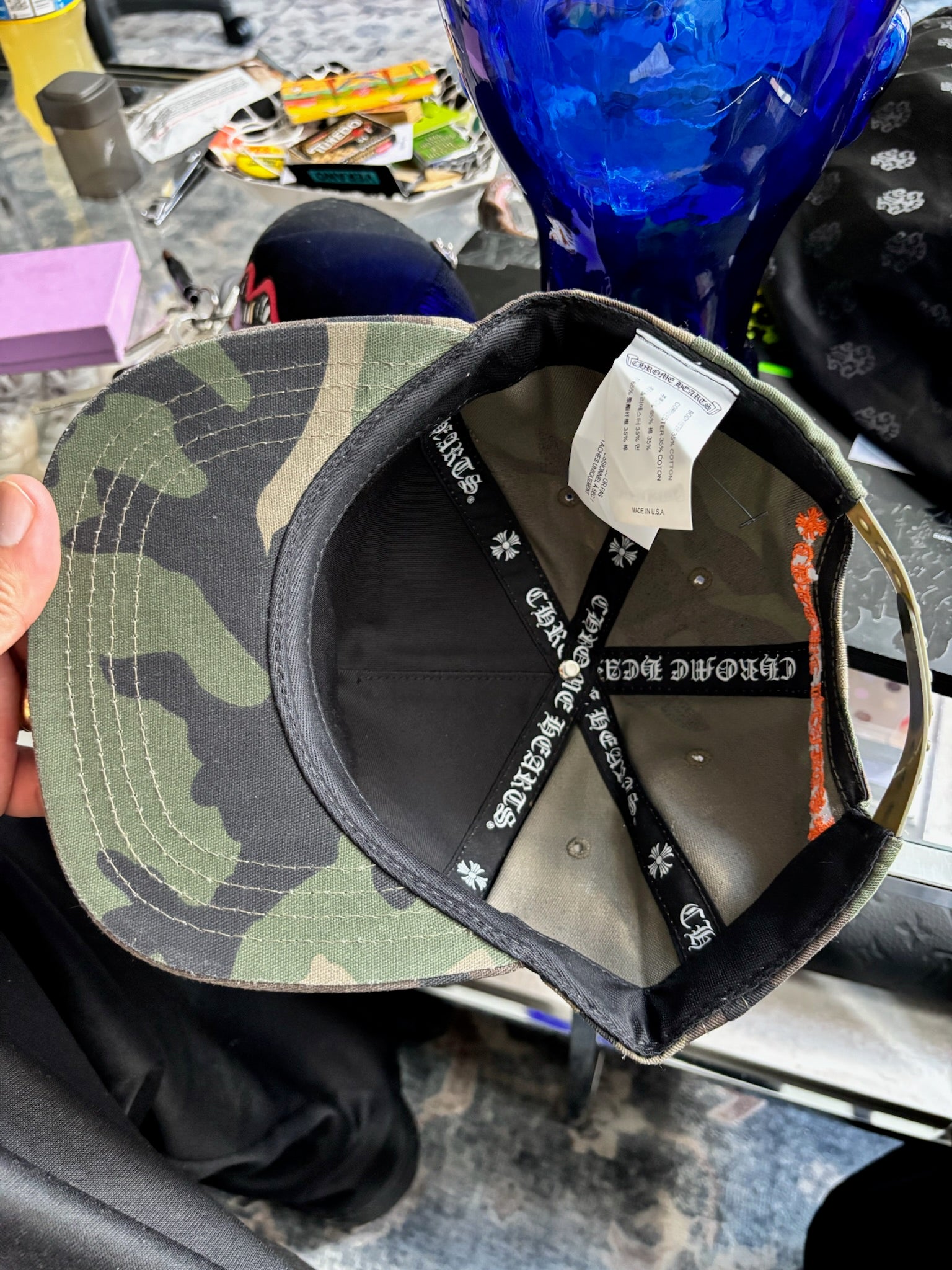 Chrome Hearts 'CH' Camo Baseball Hat