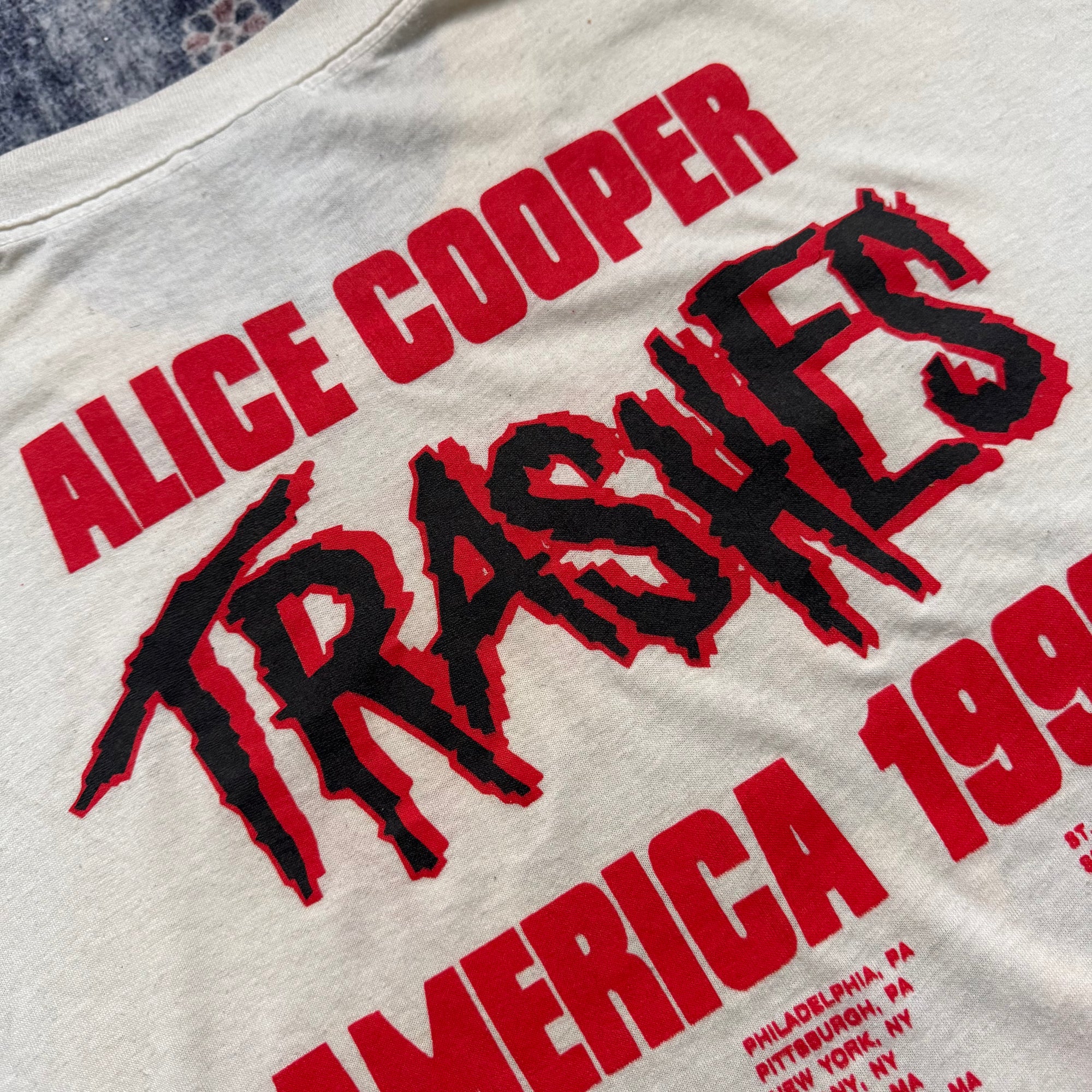 Vintage 1990 Alice Cooper Trashes America Tour Tee
