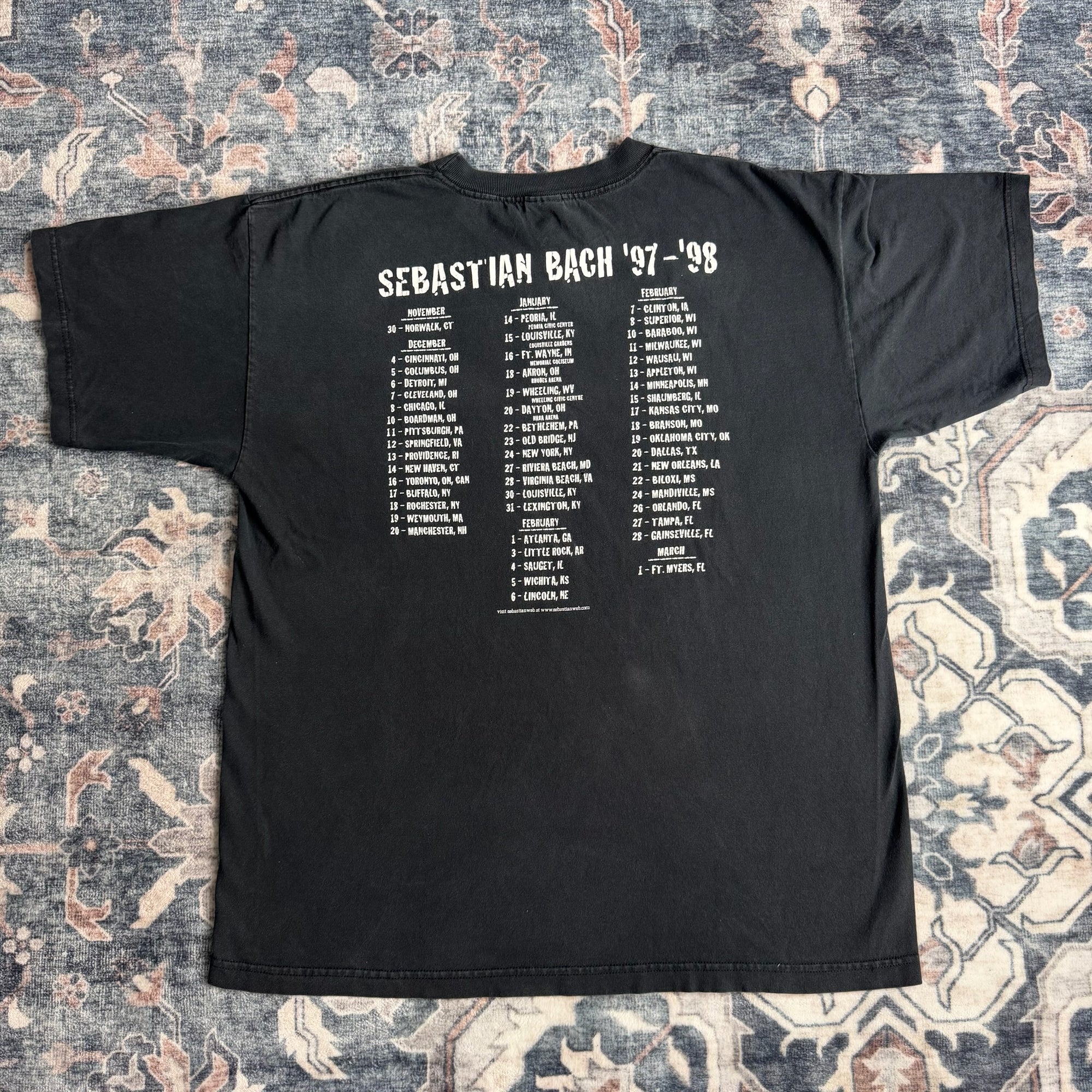 Vintage Sebastian Bach 98 Tour Tee