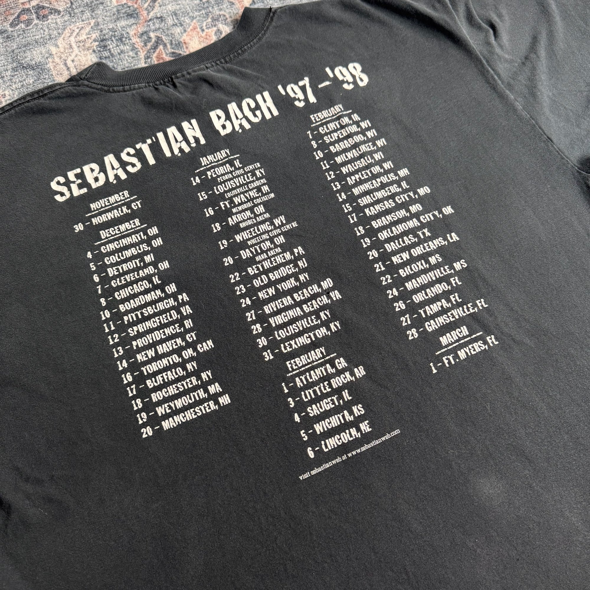 Vintage Sebastian Bach 98 Tour Tee