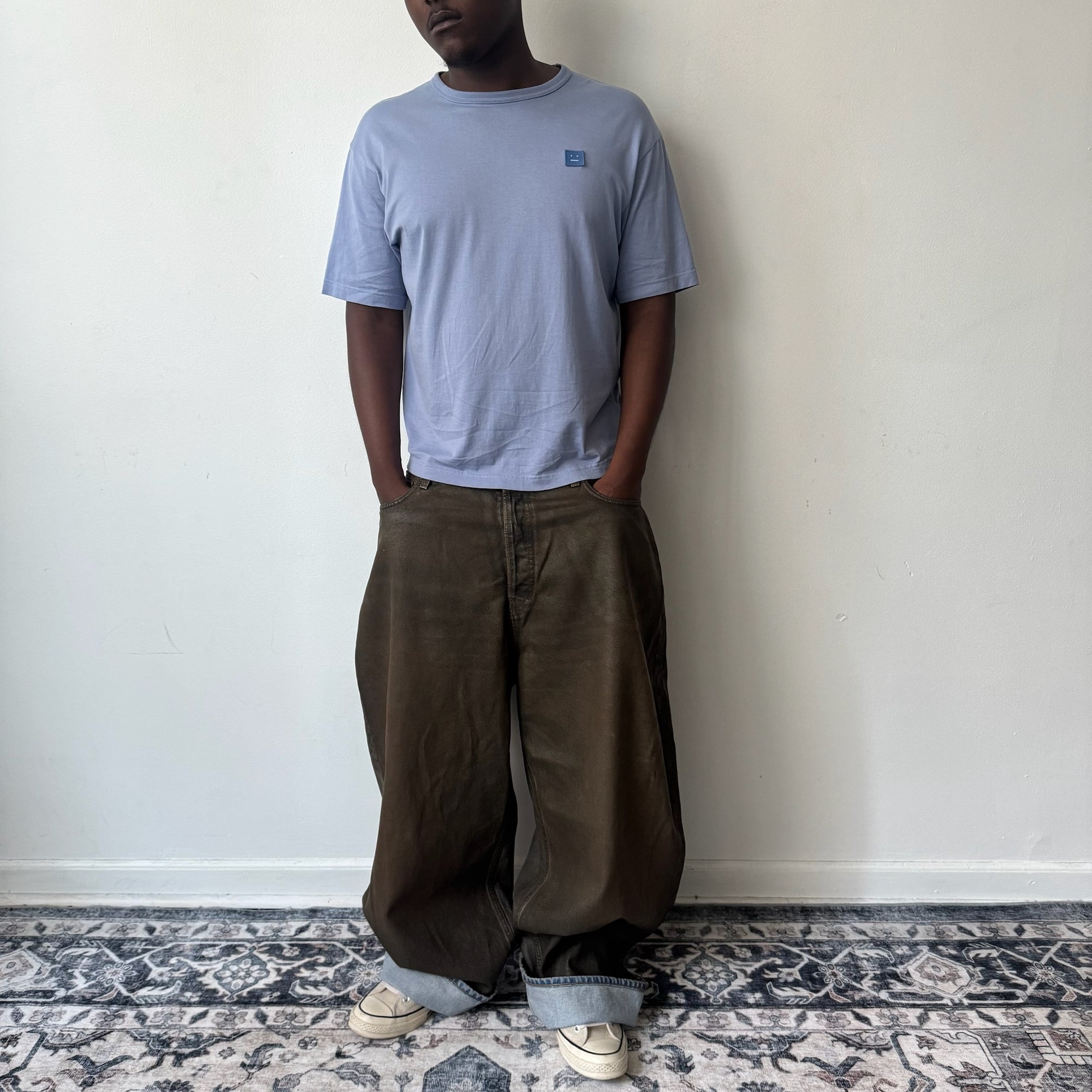 Acne Studios 2023 Super Baggy Waxed Jeans