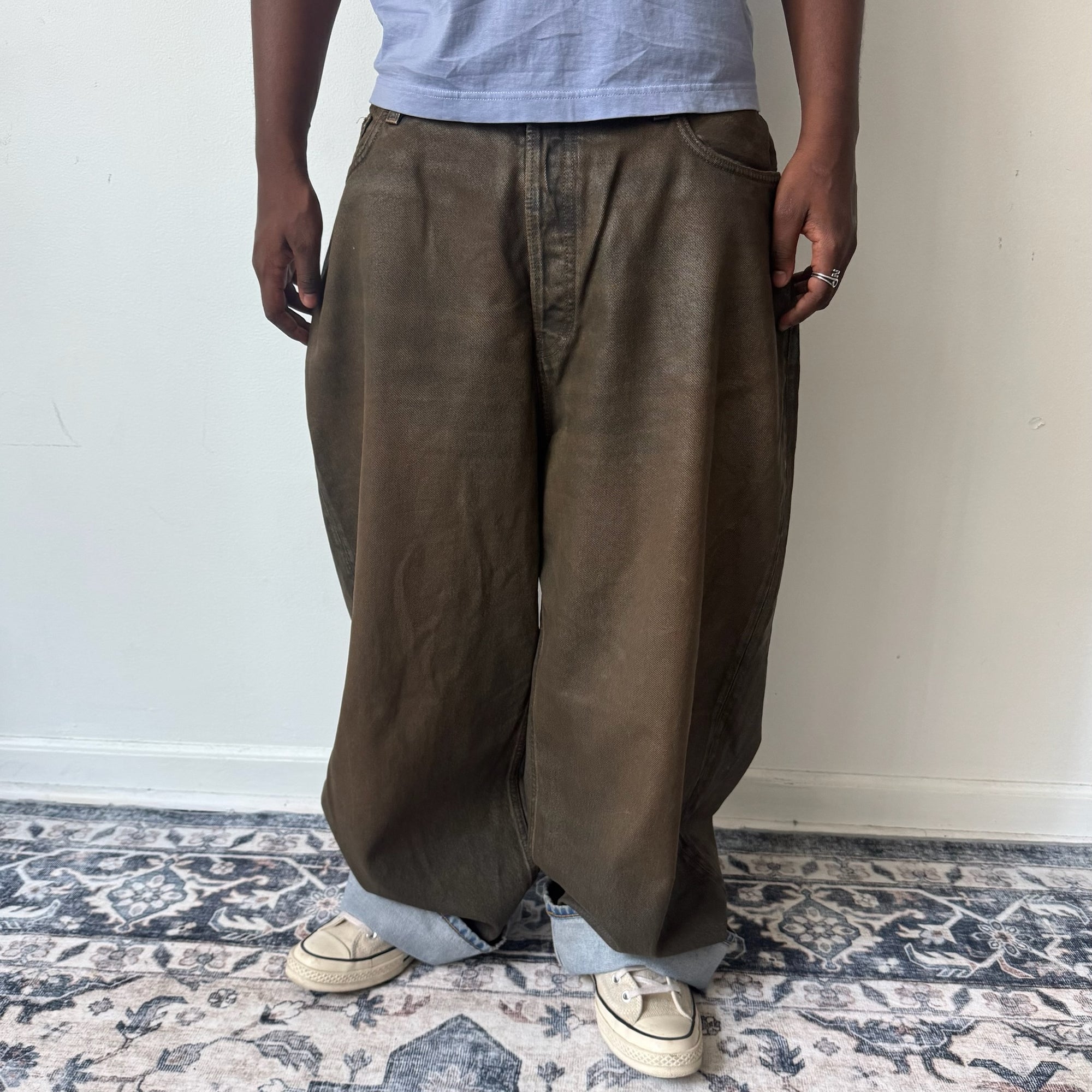 Acne Studios 2023 Super Baggy Waxed Jeans