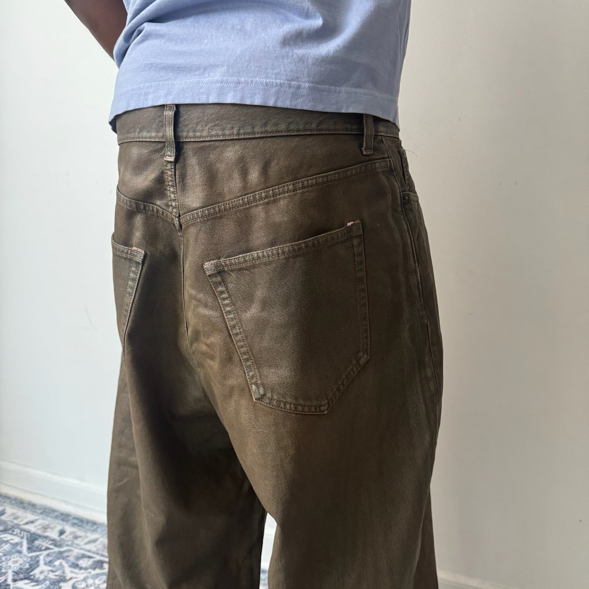 Acne Studios 2023 Super Baggy Waxed Jeans