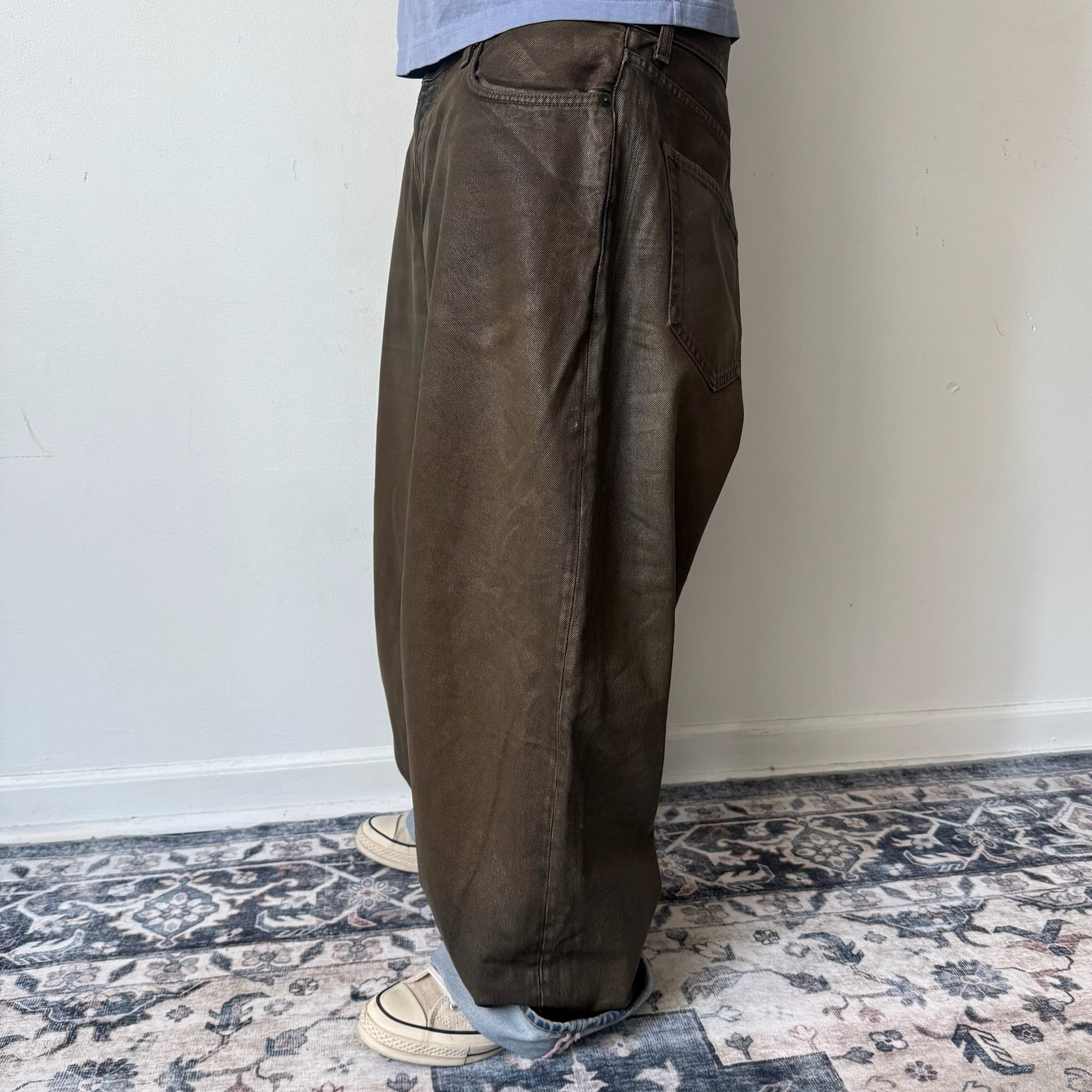 Acne Studios 2023 Super Baggy Waxed Jeans