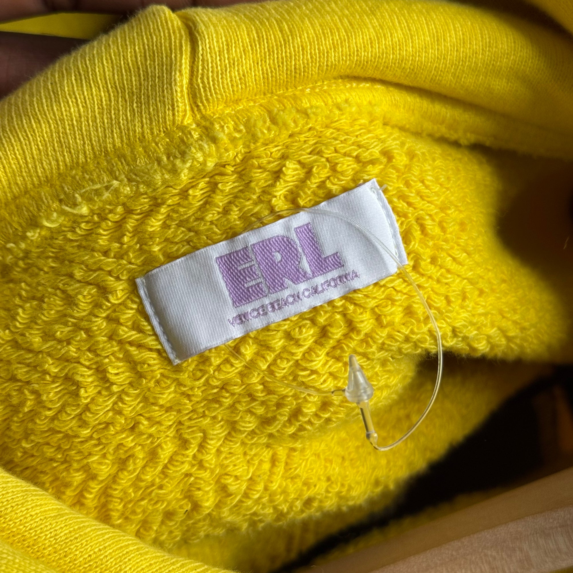 ERL Yellow Checker Swirl Hoodie