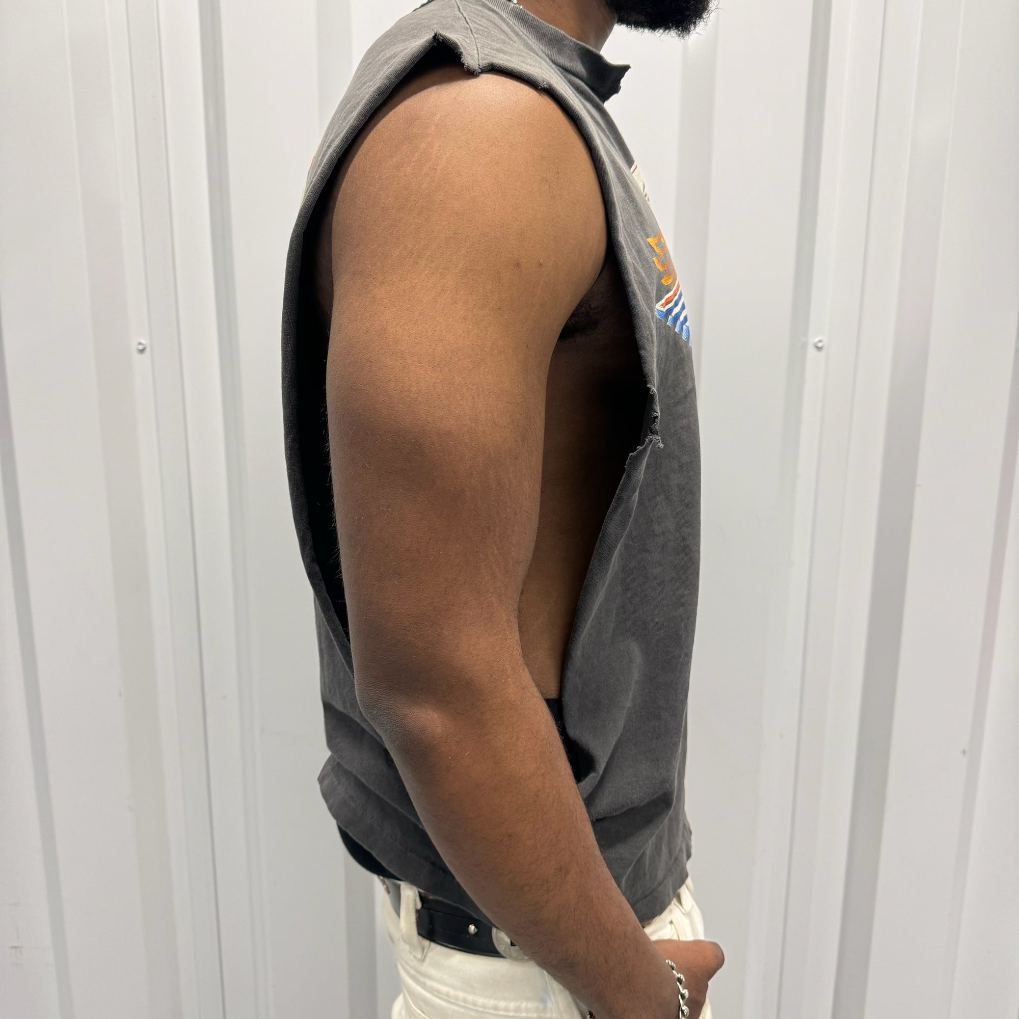Vintage 1990s F&amp;S Harley Cut-off Sleeve