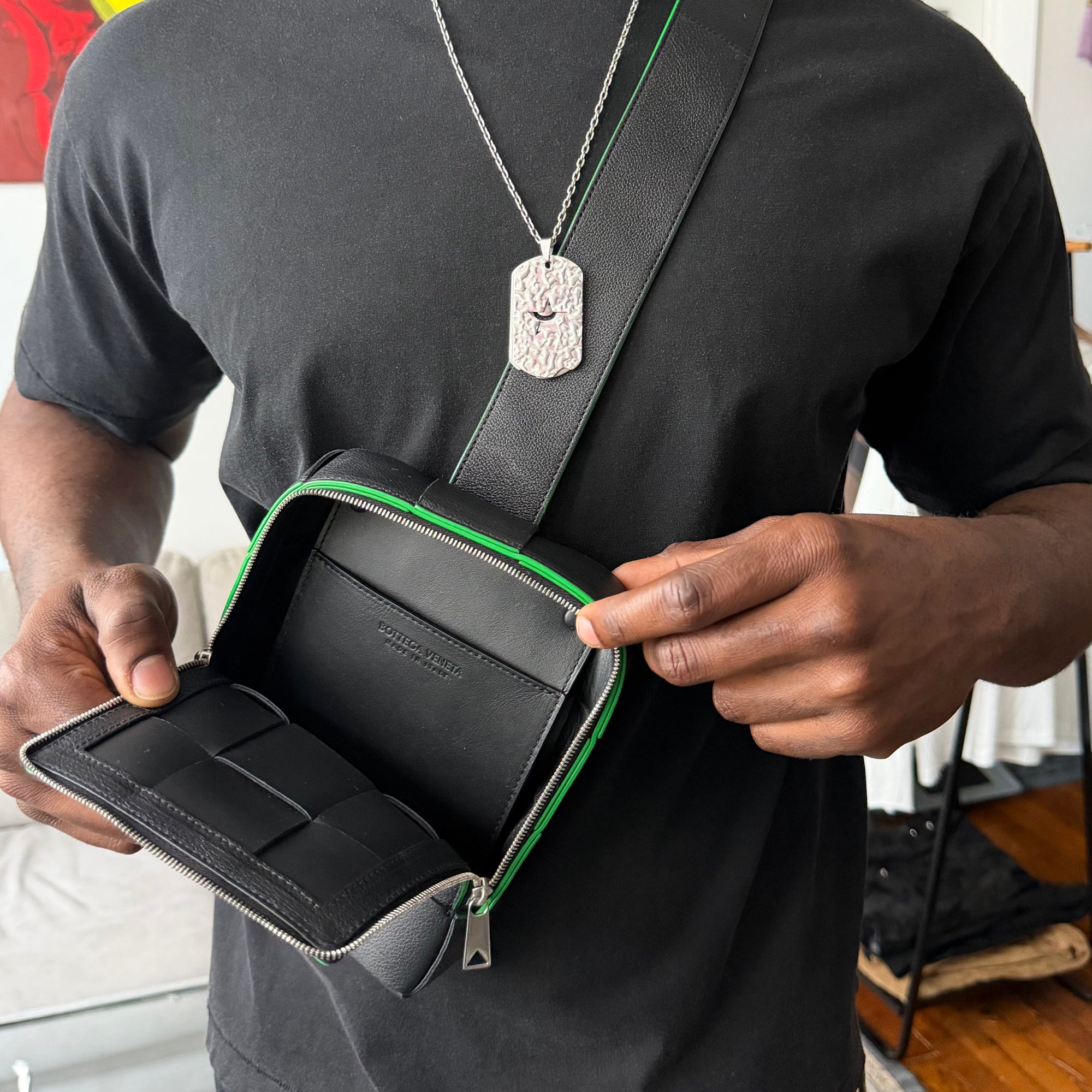 Bottega Veneta Cassette Messenger Bag
