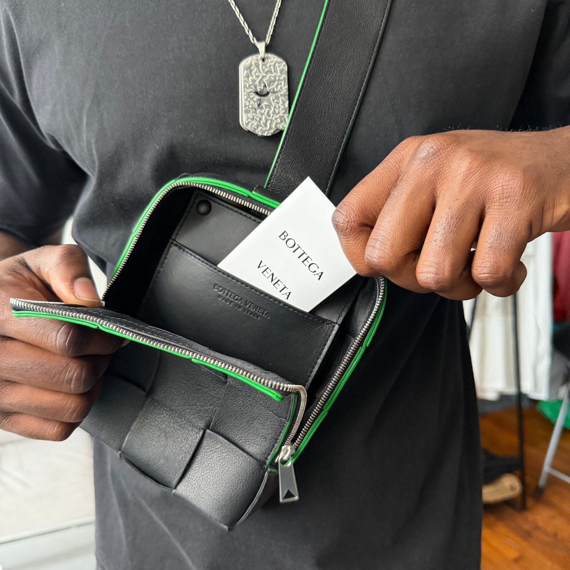Bottega Veneta Cassette Messenger Bag