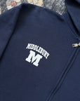 Vintage 1990s Middlebury Navy Zip-up