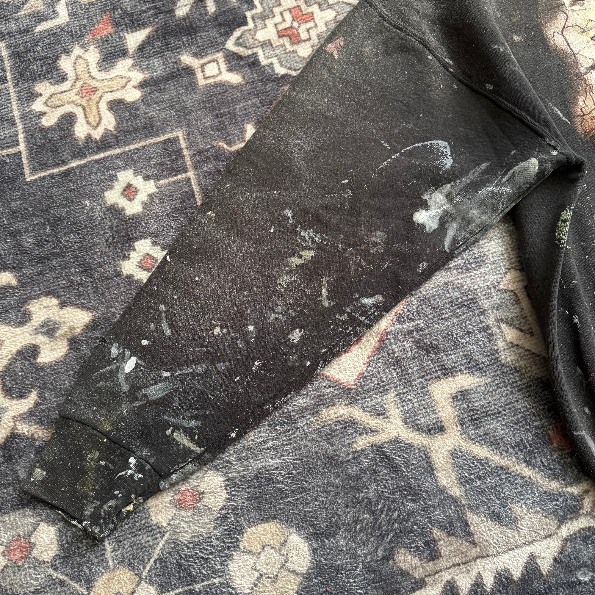 Vintage 1990s Indian Motorcycle Splattered Crewneck