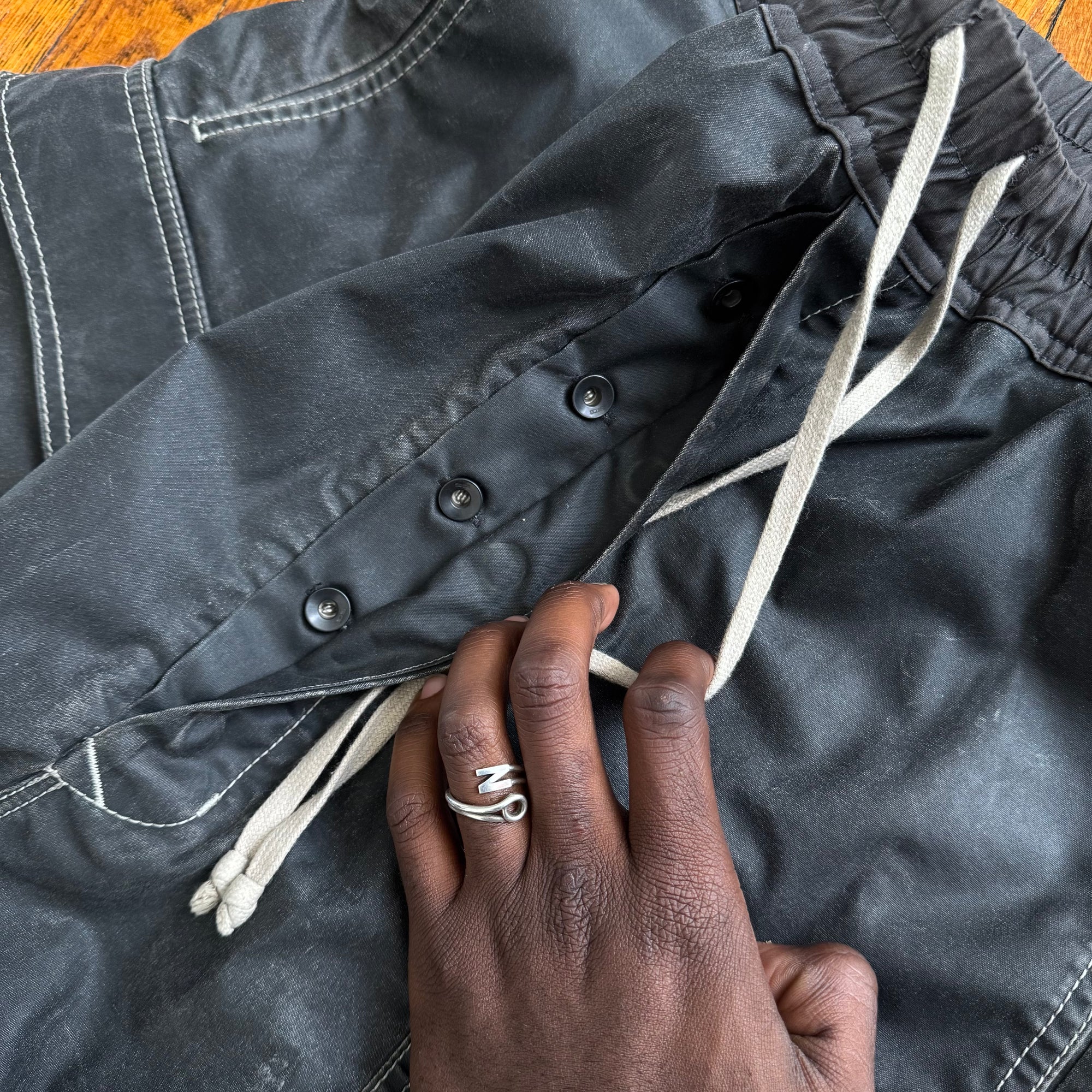 Rick Owens DRKSHDW Waxed Pod Shorts